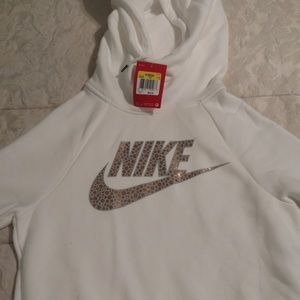 Nike white and gold hoodie NWT